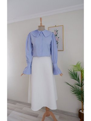 Yaka Kol Pileli Gömlek