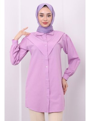 Lila Ön Katlı Tunik Lila Ön Katlı Tunik