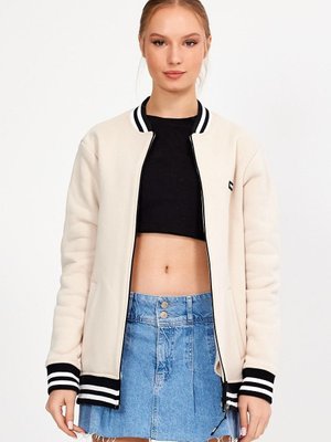 Taş Astarsız Şardonlu Oversize Kolej Ceket Mont Taş Astarsız Şardonlu Oversize Kolej Ceket Mont