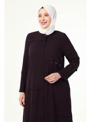 Mürdüm D Tokalı Büyük Beden Ferace