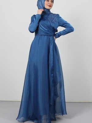 Eliza Abiye Elbise İndigo