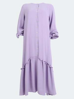 Lila Büyük Beden Elbise