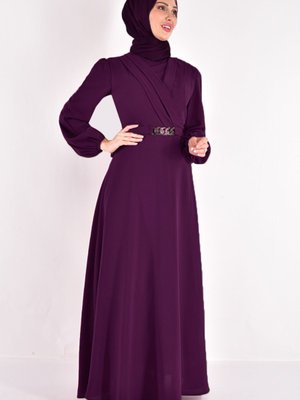 Zincir Kemerli Abiye Elbise