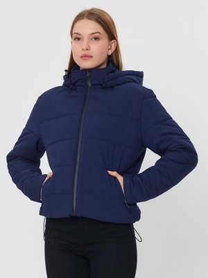 Lacivert Kapüşonlu Kapitone Mont Lacivert Kapüşonlu Kapitone Mont