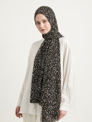 Koyu Lacivert Çıtır Desenli Şal