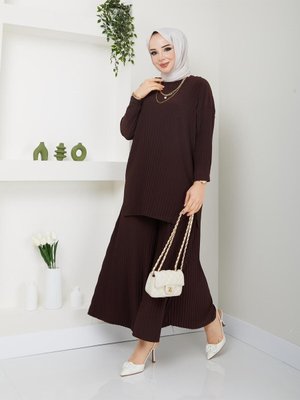 Yeni Sezon Çok Rahat Şık Etek Görünümlü Pantolon Tunik Ela Takım ??