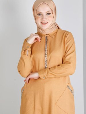 Leopar Desen Detaylı Tunik