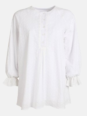 Büyük Beden Brode Tunik Beyaz