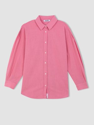 Relax Fit Flamlı Pamuk Uzun Kollu Gömlek Tunik C8853ax24sm