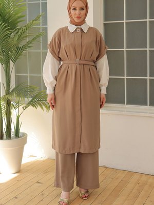 Ilkbahar Yaz Yeni Sezon Yelekli Pantolonlu İkili Takım