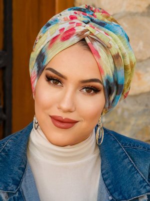 Çok Renkli Desenli Burgu Bone