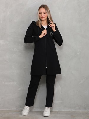 Siyah Armalı Renk Bloklu Eşofman Takım