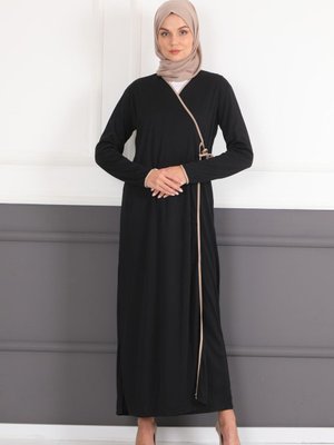 Yandan Bağlamalı Namaz Elbisesi Siyah Yandan Bağlamalı Namaz Elbisesi Siyah
