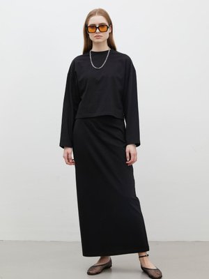 Pamuklu Kalem Etek Siyah Pamuklu Kalem Etek Siyah