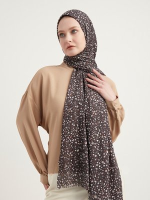 Antrasit Çıtır Desenli Şal