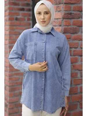 Mavi Kot Gömlek