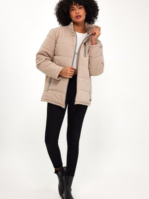 Bej Astarli Oversize Kapitone Mont Bej Astarli Oversize Kapitone Mont