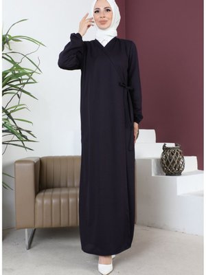 Yandan Bağlamalı Namaz Elbisesi Mor Yandan Bağlamalı Namaz Elbisesi Mor