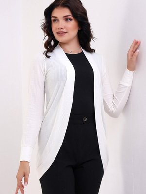 Ekru Takma Uzun Kol Oval Etek Örme Jakarlı Esnek Penye Hırka & Kaftan Ekru Takma Uzun Kol Oval Etek Örme Jakarlı Esnek Penye Hırka & Kaftan