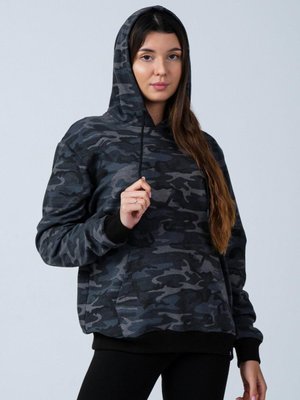 Antrasit Kamuflaj Desenli Kapüşonlu Sweatshirt Antrasit Kamuflaj Desenli Kapüşonlu Sweatshirt