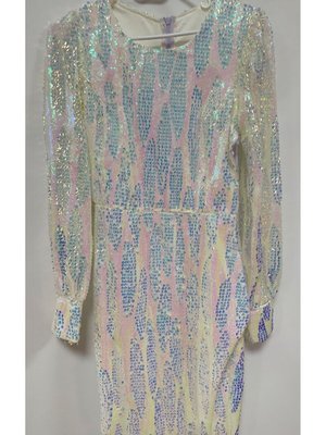 Beyaz Balıkmodel Pullu Abiye Elbise Beyaz Balıkmodel Pullu Abiye Elbise