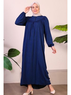 Mavi Uzun Buyuk Beden Anne Elbise Yazlik Tesettur Giyim Mavi Uzun Buyuk Beden Anne Elbise Yazlik Tesettur Giyim