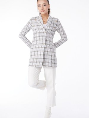 Düz Yaka Sarı Ceket