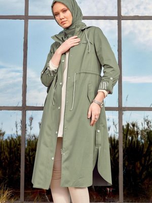 Kapüşonlu Trençkot