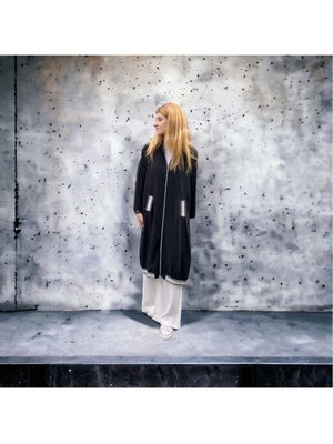 Fermuarlı Siyah Kap