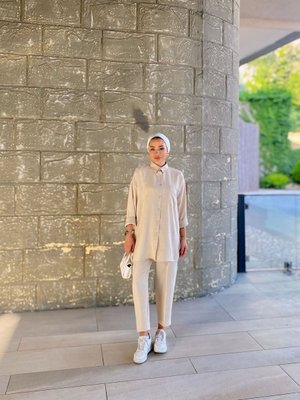 İkili Alt Üst Keten Takım