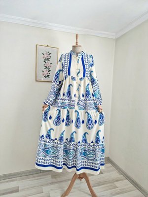 Viskon Tessettür Elbise Viskon Tessettür Elbise