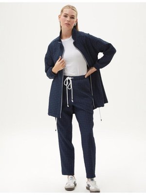 Beli Lastikli Dokulu Pantolon Lacivert