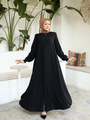 Medine Ipeği Mevlana Kloşlu Yazlık Ferace Abaya