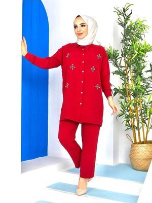 Taşlı Keten Alt Üst Takım Taşlı Keten Alt Üst Takım