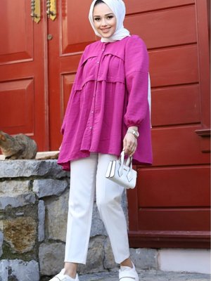 Önü Fırfır Detaylı Tunik