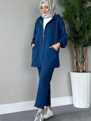 Fermuarlı Spor Takım Lacivert