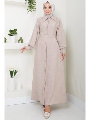 Vizon Boncuklu Sofia Elbise