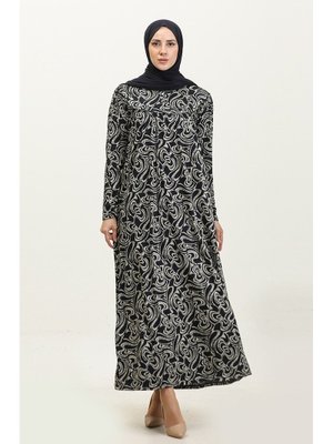 Anise Büyük Beden Desenli Viskon Elbise Anise Büyük Beden Desenli Viskon Elbise