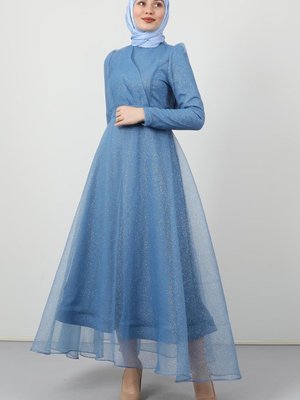 Alara Abiye Elbise Mavi