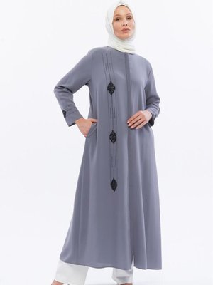 Taşlı Büyük Beden Yazlık Ferace