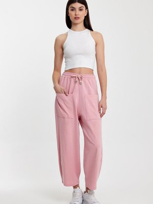 Pembe Cep Detaylı Palazzo Pantolon Pembe Cep Detaylı Palazzo Pantolon