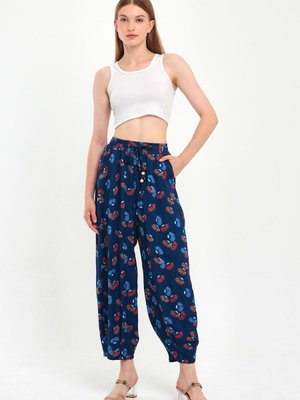 Lacivert Cepli Şalvar Pantolon Lacivert Cepli Şalvar Pantolon