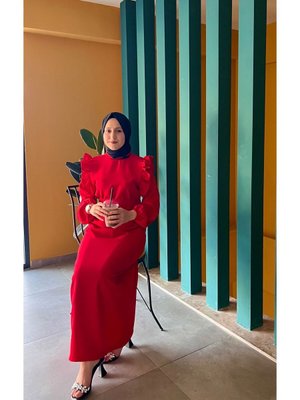 Taşlı Kemerli Krep İnci Elbise (arkası Fermuarlı,seyyar Kemerli) Taşlı Kemerli Krep İnci Elbise (arkası Fermuarlı,seyyar Kemerli)