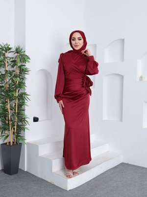 Yandan Bağlamalı Abiye Elbise