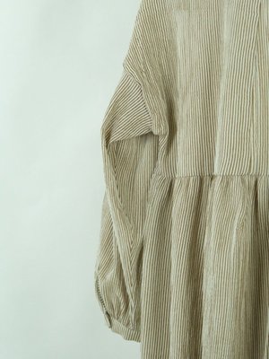 Çizgili Keten Elbise