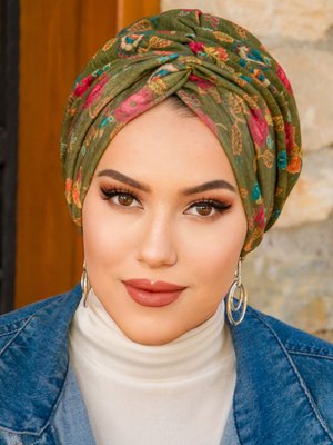 Koyu Haki Hazır Türban