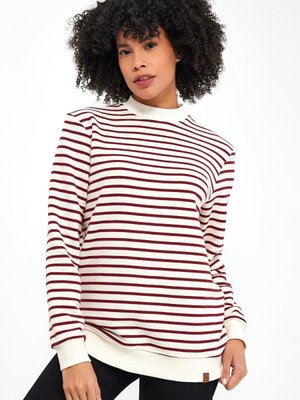 Bordo Bisiklet Yaka Çizgili Sweatshirt Bordo Bisiklet Yaka Çizgili Sweatshirt