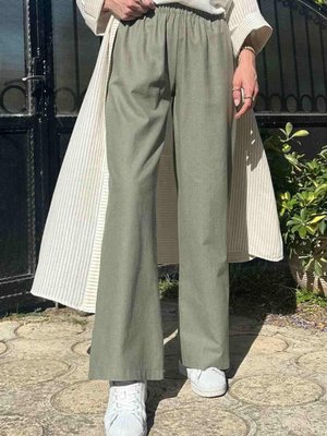 Yeşil Keten Pantolon Yeşil Keten Pantolon