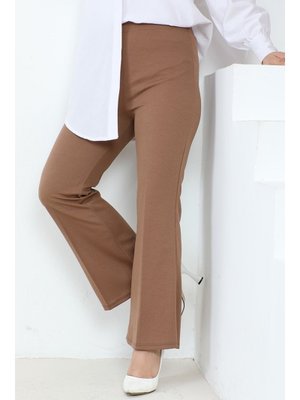 Kahve Piyale İspanyol Paça Pantolon
