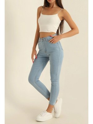 Açık Mavi Likra Kot Pantolon